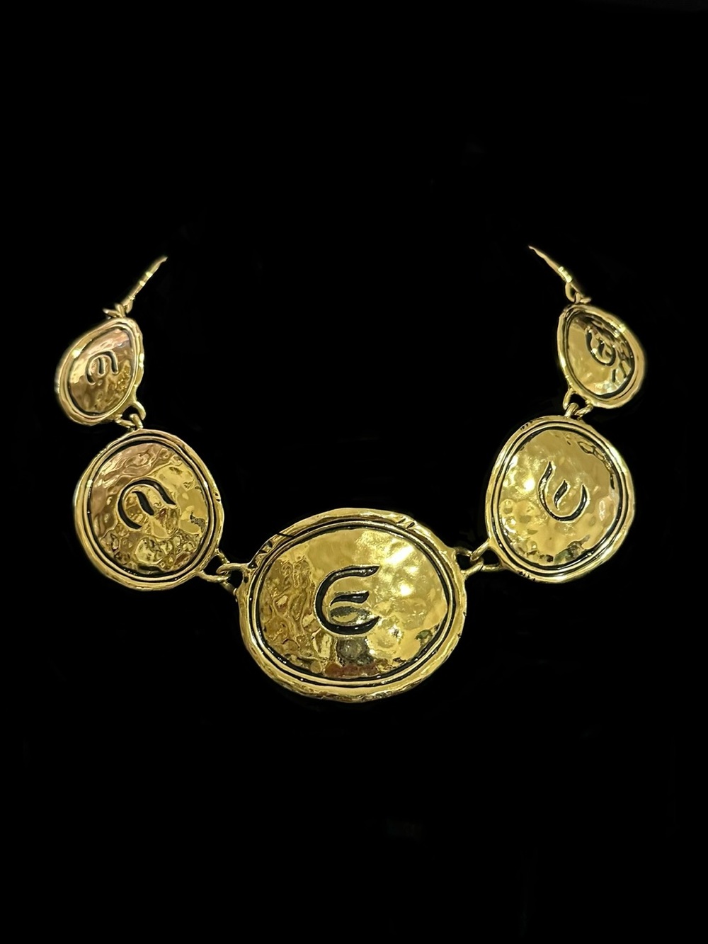 Elizabeth Taylor for Avon Gold-Tone Hammered Medallion Necklace - Women Jewelry